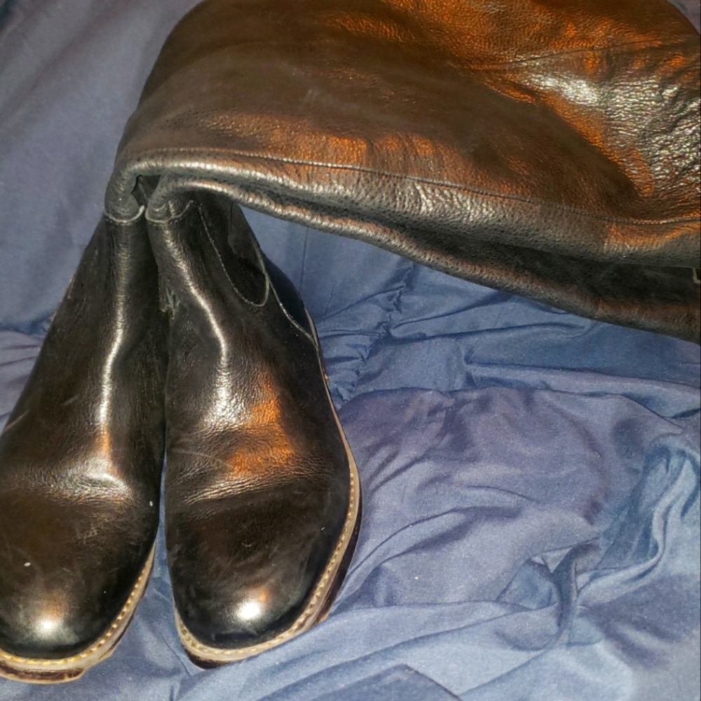 Geniue Leather Knee High Boots